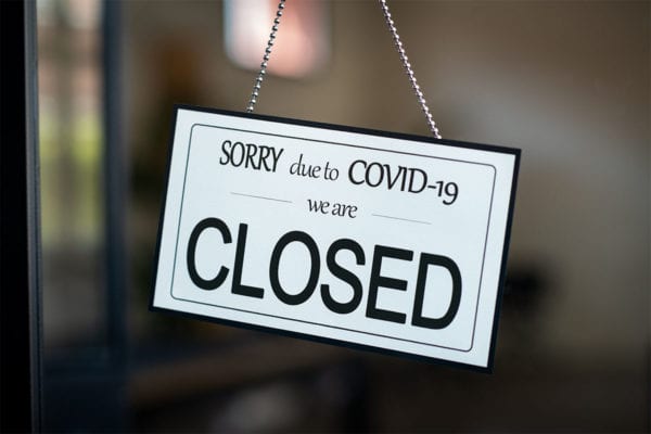 Business closures caused by the COVID-19 pandemic.